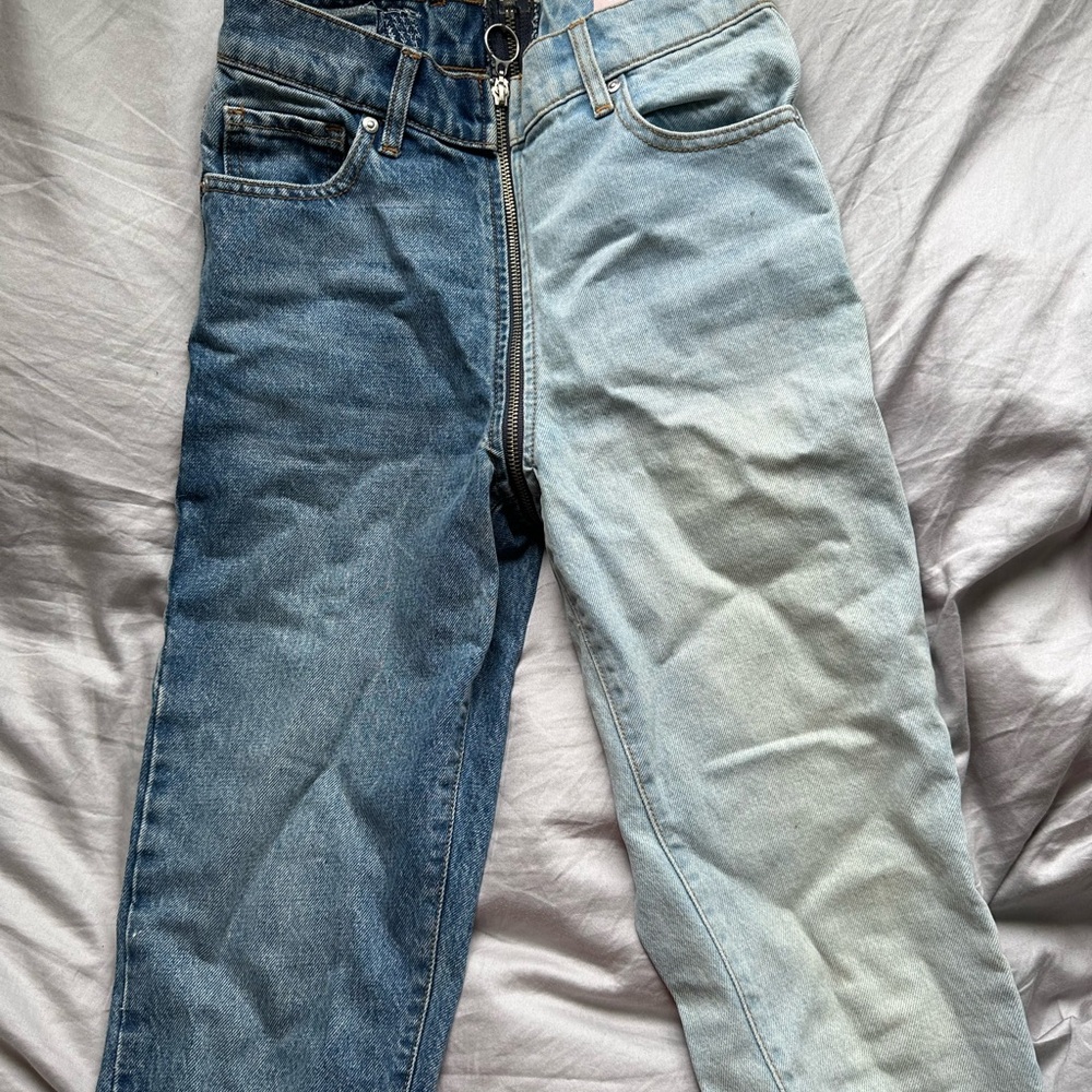 REVICE Two-tone Blue Denim Jeans